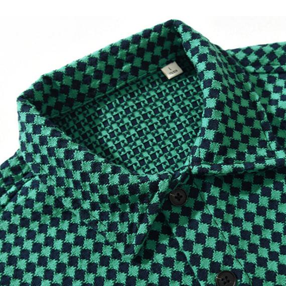 Rustikale Jacke mit Hahnentrittmuster