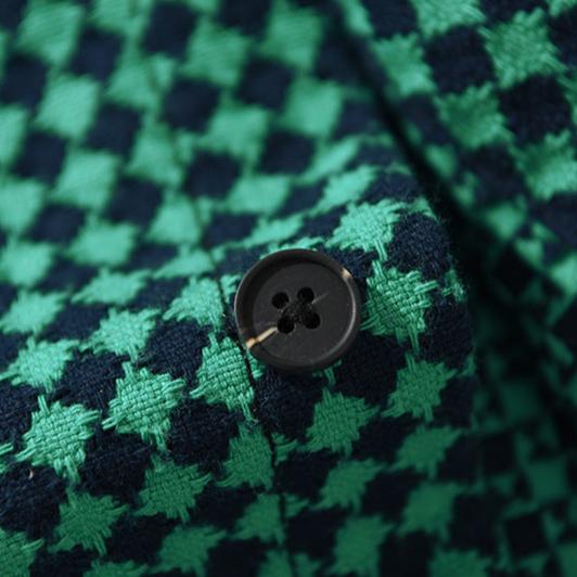 Rustikale Jacke mit Hahnentrittmuster