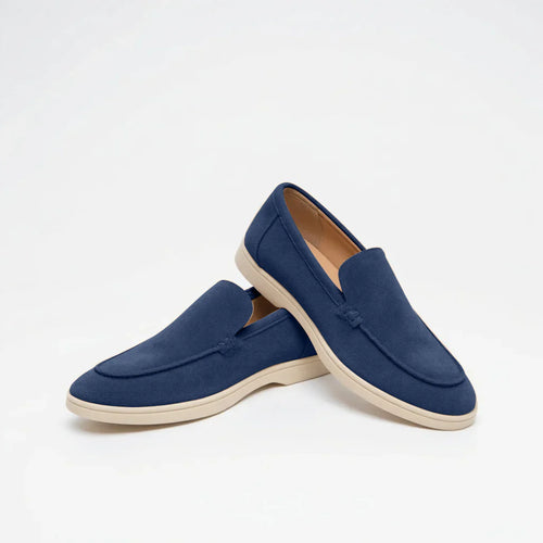 MONACO Old Money Suede Loafers Navy