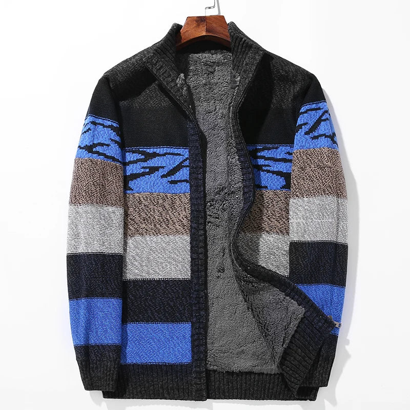 Wollcardigan im Colorblock-Design