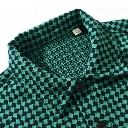 Rustikale Jacke mit Hahnentrittmuster 