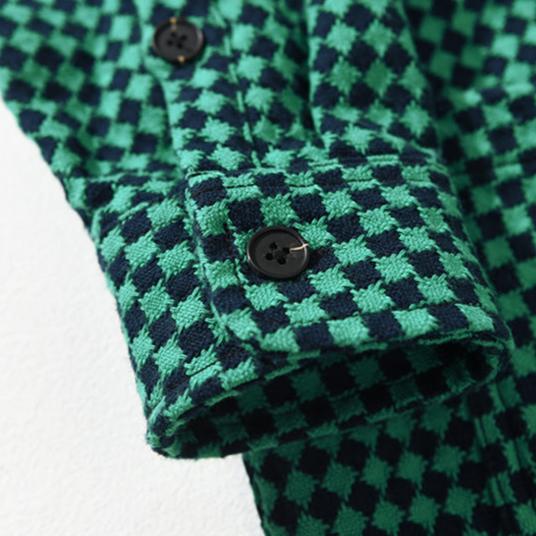 Rustikale Jacke mit Hahnentrittmuster 