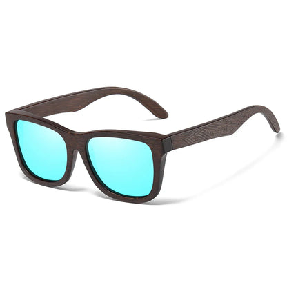 Polarized Bamboo Engraved Sunglasses