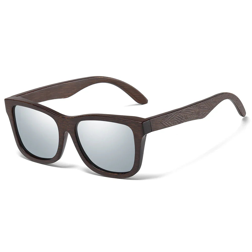 Polarized Bamboo Engraved Sunglasses