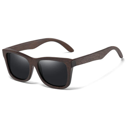 Polarized Bamboo Engraved Sunglasses